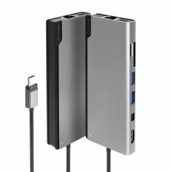 ALOGIC ULDPLSV2-SGR base para portátil y replicador de puertos Alámbrico USB 3.2 Gen 1 [3.1 Gen 1] Type-C Negro, Gris 