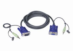 ATEN VGA / Audio Cable cable para video, teclado y ratón [kvm] Negro 1,8 m 