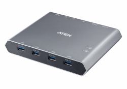 ATEN Conmutador KVM 4K DisplayPort USB-C de 2 puertos con paso de corriente 