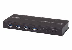 ATEN Switch de periféricos formato industrial USB 3.2 Gen 1 de 4 x 4 puertos 