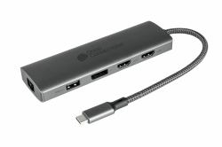 Alcasa HUB-C001A hub de interfaz USB Tipo C 5000 Mbit/s Antracita 