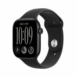 Apple Watch Series 12 [GPS + Cellular] - Caja de aluminio en negro [46 mm] - Correa deportiva negra - Talla M/L 