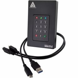 Apricorn Aegis Fortress L3 2 TB USB tipo A a USB tipo C 3.2 Gen 1 [3.1 Gen 1] Negro 