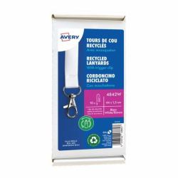 Avery 4842W insignia/pase Portaetiquetas Metal, Tereftalato de polietileno [PET] 10 pieza[s] 