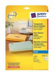 Avery J4721-25 etiqueta de impresora Transparente 