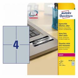 Avery L6134-20 etiqueta de impresora Plata Etiqueta para impresora autoadhesiva 