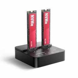 Axagon ADSA-M2C22L base de conexión para disco duro USB 3.2 Gen 2x2 Type-C Negro 