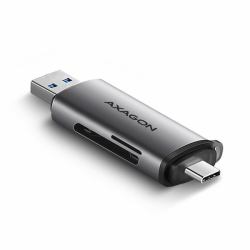 Axagon CRE-SAC lector de tarjeta USB 3.0 Type-A/Type-C Gris 