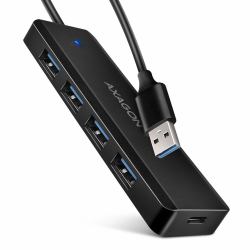 Axagon HUE-C1A hub de interfaz USB 3.2 Gen 1 [3.1 Gen 1] Type-A 5000 Mbit/s Negro  - versión extranjera