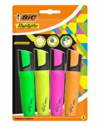 BIC 943652 marcador 4 pieza[s] Punta de cincel Verde, Naranja, Rosa, Amarillo 