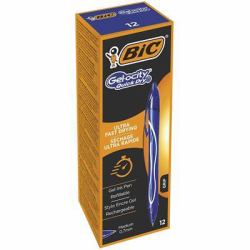 BIC Gel-ocity Quick Dry Azul Bolígrafo de punta retráctil con pulsador Medio 12 pieza[s] 