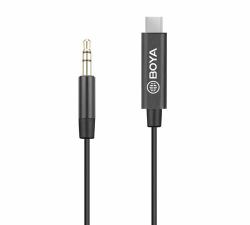 BOYA BY-K2 cable de audio USB C 3,5mm Negro 