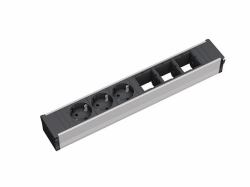 Bachmann 912.006 base múltiple 3 salidas AC Negro, Plata 