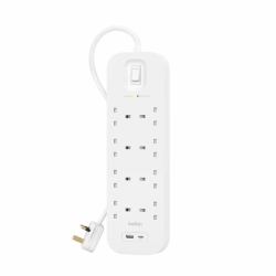 Belkin SURGE PROTECTION WITH USB C 8 - OUTLET