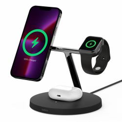 Belkin WIZ017vfBK Auriculares, Smartphone, Reloj inteligente Negro Corriente alterna Cargador inalámbrico Carga rápida Interior 