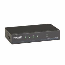 Black Box VSP-HDMI1X4-4K cable divisor y combinador Divisor de señal para cable coaxial Negro 