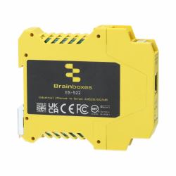 Brainboxes ES-522 Industrial Ethernet to Serial 2xRS232/422/485 servidor serie RS-232, RS-422/485 
