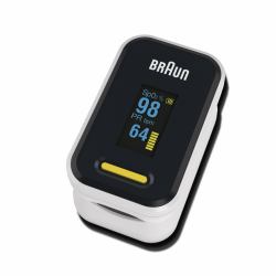 Braun YK-81CEU oxímetro de pulso Negro, Acero inoxidable 