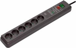 Brennenstuhl Secure-Tec Surge Protection - 15.000 A 6 AC outlet[s] Black - 3 m Secure-Tec Surge Protection 15.000 A - Warranty: 12M