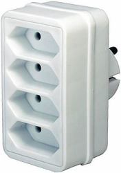 Brennenstuhl 1508040 caja de tomacorriente Blanco 