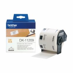 Brother DK-11209 cinta para impresora de etiquetas Negro sobre blanco 