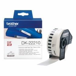 Brother DK-22210 cinta para impresora de etiquetas Negro sobre blanco 