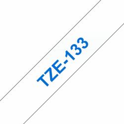 Brother TZE-133 cinta para impresora de etiquetas Azul sobre transparente 