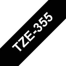 Brother TZE-355 cinta para impresora de etiquetas Blanco sobre negro 