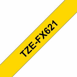 Brother TZE-FX621 cinta para impresora de etiquetas Negro sobre amarillo 