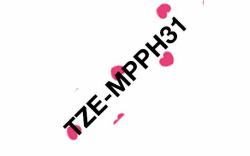 Brother TZE-MPPH31 cinta para impresora de etiquetas Negro sobre rosa 