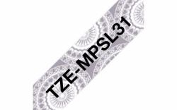 Brother TZE-MPSL31 cinta para impresora de etiquetas Negro sobre plata 