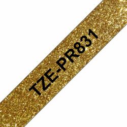 Brother TZE-PR831 cinta para impresora de etiquetas Negro en el oro 