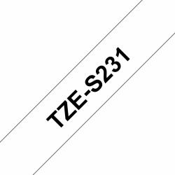 Brother TZE-S231 cinta para impresora de etiquetas Negro sobre blanco TZ 