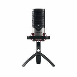 CHERRY UM 6.0 ADVANCED Negro, Plata Micrófono de superficie para mesa 