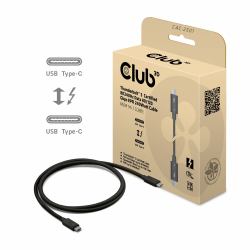 CLUB3D CAC-2501 cable Thunderbolt 1 m 120 Gbit/s Negro 