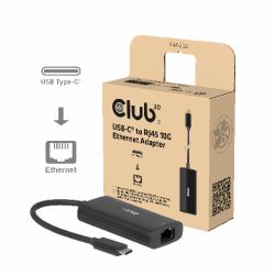 CLUB3D Adaptador USB-C® a RJ45 Ethernet 10G M/F 