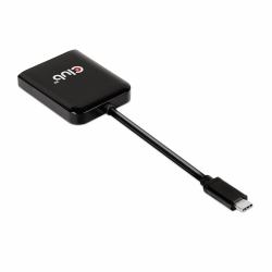 CLUB3D CSV-1555 adaptador de cable de vídeo 1,5 m USB Tipo C 2 x DisplayPort Negro 
