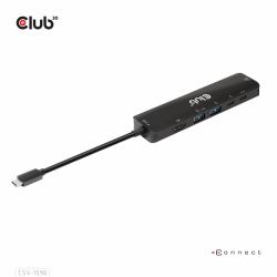 CLUB3D CSV-1596 base para portátil y replicador de puertos USB 3.2 Gen 1 [3.1 Gen 1] Type-C Negro 