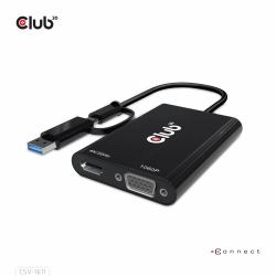 CLUB3D CSV-1611 Adaptador gráfico USB 3840 x 2160 Pixeles Negro 