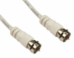 Cables Direct Coaxial F 0.5m cable coaxial 0,5 m Blanco 