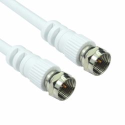 Cables Direct 2FW-20 cable coaxial 20 m Tipo F Blanco 