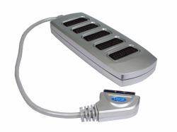 Cables Direct 5 Way SCART Splitter Box cable EUROCONECTOR 0,4 m SCART [21-pin] Plata 