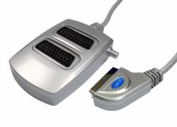 Cables Direct 2 Way SCART Switch Box cable EUROCONECTOR 0,4 m SCART [21-pin] Plata 