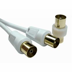 Cables Direct 2TVREV-03 cable coaxial 3 m Blanco 