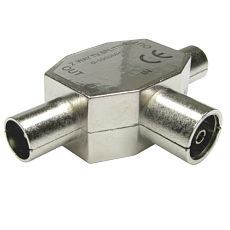 Cables Direct 3-COAXMFMMTL cable divisor y combinador Plata 