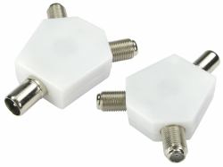 Cables Direct 3-FCONNYN cable divisor y combinador Divisor de señal para cable coaxial Blanco 