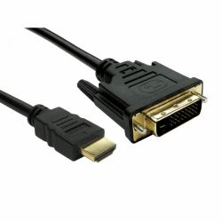 Cables Direct 77DVHD-3301 adaptador de cable de vídeo 1 m HDMI tipo A [Estándar] DVI-D Negro 