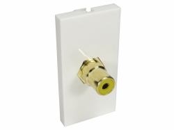 Cables Direct AV-MOD1RCAYL toma de corriente RCA Blanco 