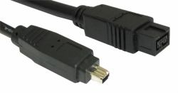 Cables Direct CDLIEE-1002 cable firewire 2 m 9-p 4-p Negro 