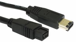 Cables Direct CDLIEE-1202 cable firewire 2 m 9-p 6-p Negro 